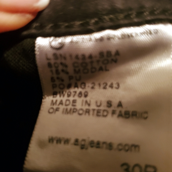 AG Adriano Goldschmied Super Black The Prima mid Rise Cigarette Jeans 30 - Picture 6 of 6